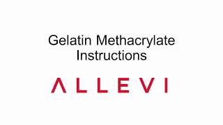 Gelatin Methacrylate Instructions [upl. by Nataniel]