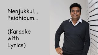 Nenjukkul Peidhidum  Karaoke  With Lyrics  Varanam Ayiram  Harris Jayaraj  HighQuality  Surya [upl. by Dieterich]