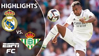 Real Madrid vs Real Betis  LaLiga Highlights  ESPN FC [upl. by Kcirre]