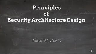 Security Architecture Design Principles  CISSP [upl. by Guidotti599]