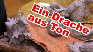 Einen Drachen aus Ton formen  Tutorial deutsch German 007 [upl. by Ahsienet]