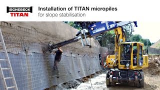 Permanent shotcrete stabilisation with TITAN micropiles [upl. by Lolande]