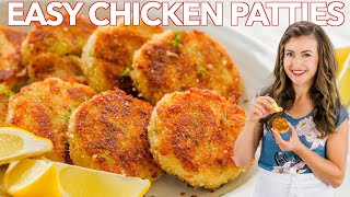 Cheesy Chicken Cakes Recipe  Leftover CHICKEN Recipe [upl. by Rick]