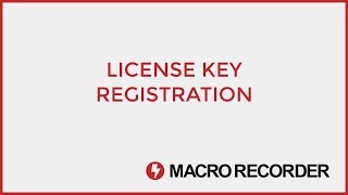 Macro Recorder  License key registration [upl. by Tressa]