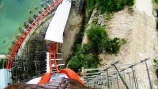 Iron Rattler front seat onride HD POV Six Flags Fiesta Texas [upl. by Magavern223]