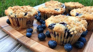 BLUEBERRY MUFFINS  Super Easy Moist amp Fluffy Recipe  Beginner Friendly [upl. by Fishback]