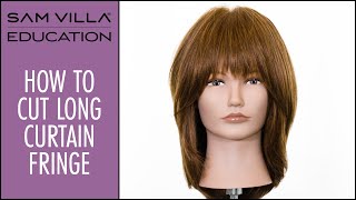 How To Cut Long Curtain Bangs  Curtain Fringe Tutorial [upl. by Burley801]