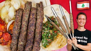 Lebanese Street Food 🇱🇧 Kofta Kebab Recipe  Street Food At Home Ep 4 [upl. by Esyned]