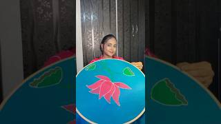 Lotus painting 🎨🪷on plain dress ఎలా ఉంది telugu ytshorts shorts trending fabricpainting 1m [upl. by Arita]