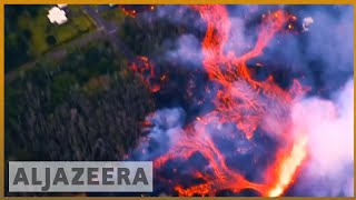 🌋 Hawaiis Kilauea volcano eruption visible from space  Al Jazeera English [upl. by Dorthy]