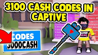 ALL NEW SECRET CODES IN CAPTIVE ROBLOX [upl. by Silirama]