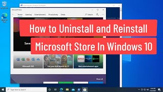 How To Uninstall and Reinstall Microsoft Store in Windows 10 [upl. by Anev435]