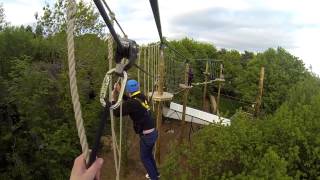 Tree Top Quest High Ropes Course POV  Alton Towers [upl. by Pontias851]