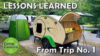 WHAT WE LEARNED ON OUR FIRST TEARDROP CAMPING TRIP [upl. by Carlson]