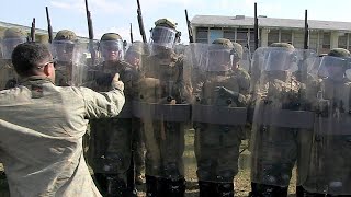 US Marines Riot Control Techniques Training [upl. by Nagad]