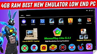 New Memu Play Lite Best Emulator For Free Fire Low End PC  MemuPlay Best Version For 4GB Ram PC [upl. by Langham810]