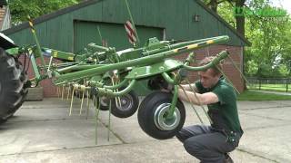 Set up a KRONE rotary tedder [upl. by Inaja]