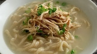 Korean Chicken Noodle Soup from Scratch Kalguksu 칼국수 [upl. by Gosney373]