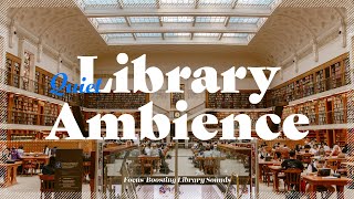 Quiet Library Ambience Background Noise for Study  White Noise 도서관 백색소음 [upl. by Eanil]