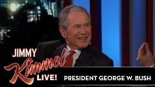 Jimmy Kimmels FULL INTERVIEW with President George W Bush [upl. by Ulland]