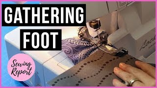 How to Use Gathering Foot for Ruffles on Brother 1034D Serger  SEWING REPORT [upl. by Arahsak]