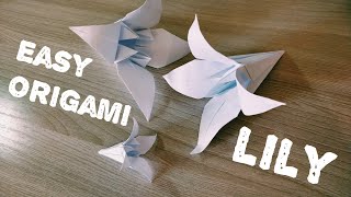 Easy Origami Lily Flower [upl. by Noah]