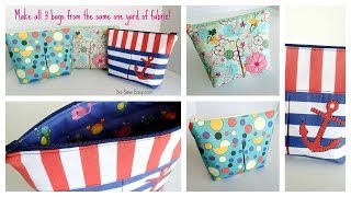 Sew easy cosmetics bags [upl. by Nylevol]