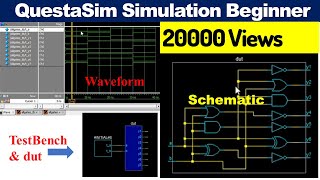 How to use Questasim for Beginners  Schematic View  TestBench [upl. by Assirual]