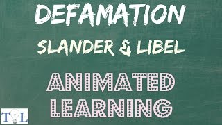 What is Defamation Slander amp Libel  Quick Lessons  Episode  3 [upl. by Lustick412]