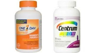 Multivitamins for Women  One A Day vs Centrum [upl. by Eirac384]