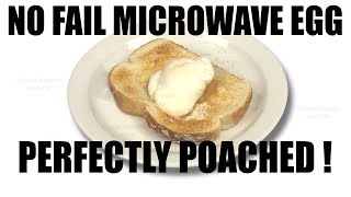 Perfect NO FAIL Microwave Poached Egg Recipe Tutorial [upl. by Antone298]