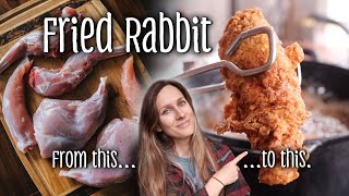 FRIED RABBIT Recipe  Farm to Table Dinner [upl. by Ninehc862]