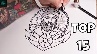 TOP 15 TATTOO DESIGNS you can Draw Right NOW [upl. by Hamilton]