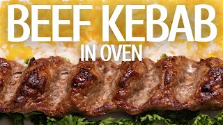 How To Make Beef Kebab In The Oven  The BEST Persian Koobideh Kebab Recipe EVER [upl. by Arenahs]