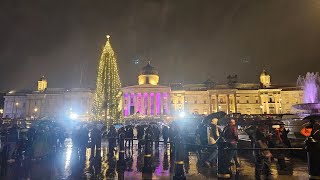 Trafalgar Square London Christmas Light On 2024 [upl. by Scevor144]