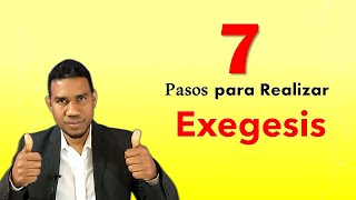 7 pasos para hacer una exegesis [upl. by Xer]