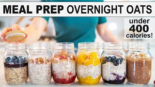 OVERNIGHT OATS  Easy Healthy Breakfast Meal Prep  5 New Flavors [upl. by Fosdick634]