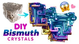 DIY RAINBOW BISMUTH CRYSTALS Make quotOilSpillquot Crystals in Your Kitchen [upl. by Shull281]