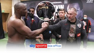 RESPECT 👊 Dillian Whyte swaps fight shorts with Team Povetkin [upl. by Philippa]