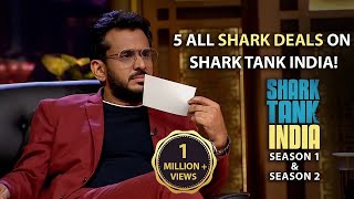 5 All Shark Deals  Shark Tank India S01 amp S02  Compilation [upl. by Dickens744]