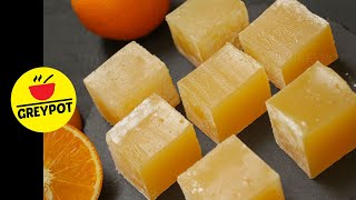 Orange Turkish Delight  Orange Lokum  No Artificial Colour  No Gelatin  No Agar Agar [upl. by Hylton]