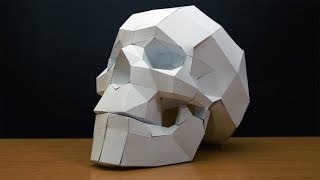 Papercraft Skull Timelapse [upl. by Malchy]