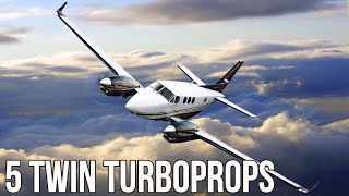 5 Best Twin Turboprop Airplanes In The World [upl. by Aicilaana94]