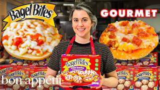 Pastry Chef Attempts to Make Gourmet Bagel Bites  Gourmet Makes  Bon Appétit [upl. by Hnirt]