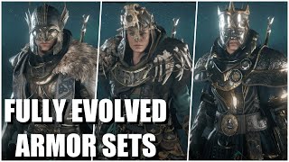 Assassins Creed Valhalla  All Fully Evolved Armor Sets [upl. by Sirdi592]