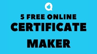 5 Best Free Online Certificate Maker [upl. by Airdnoed]