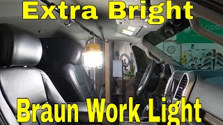 Extremely Bright Braun 360 Degree Work Light From Harbor Freight [upl. by Aihselat641]