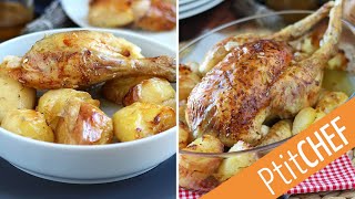 Le POULET RÔTI AU FOUR du dimanche  la recette facile et familiale [upl. by Adnawot]