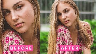 Removing Stray Hair from a Portrait Photoshop Tutorial [upl. by Sirdi]