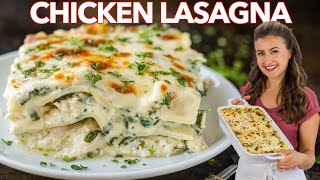 Easy CHICKEN LASAGNA With Creamy White Sauce [upl. by Epuladaugairam]